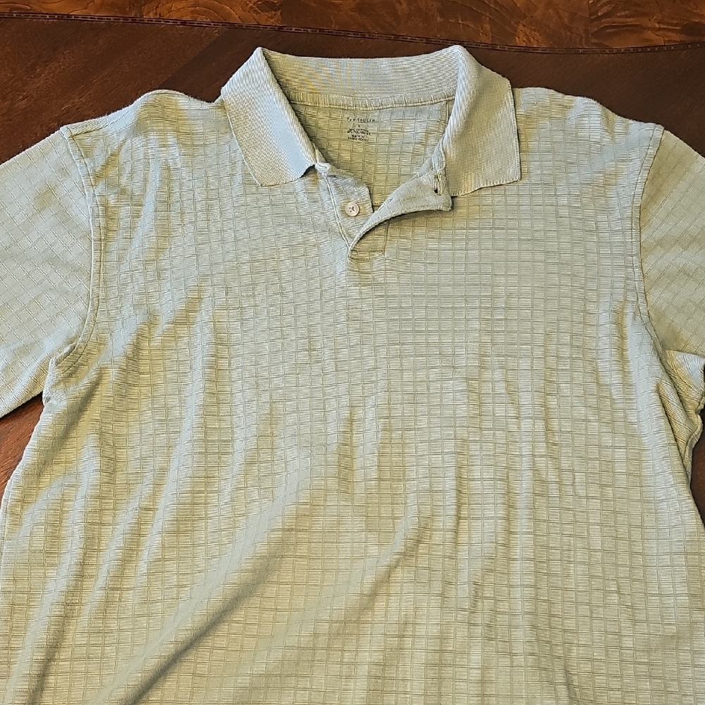Van Heusen Light Green Textured Polo